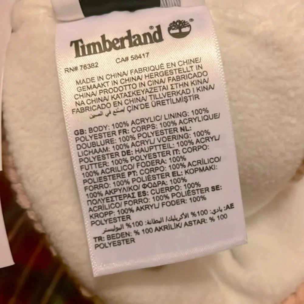 Brand New Timberland Cable Knit Earband Pale Pink Headband Soft Fleece Interior